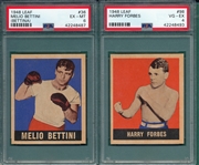 1948 Leaf Boxing #36 Bettini & #98 Forbes, Lot of (2) PSA