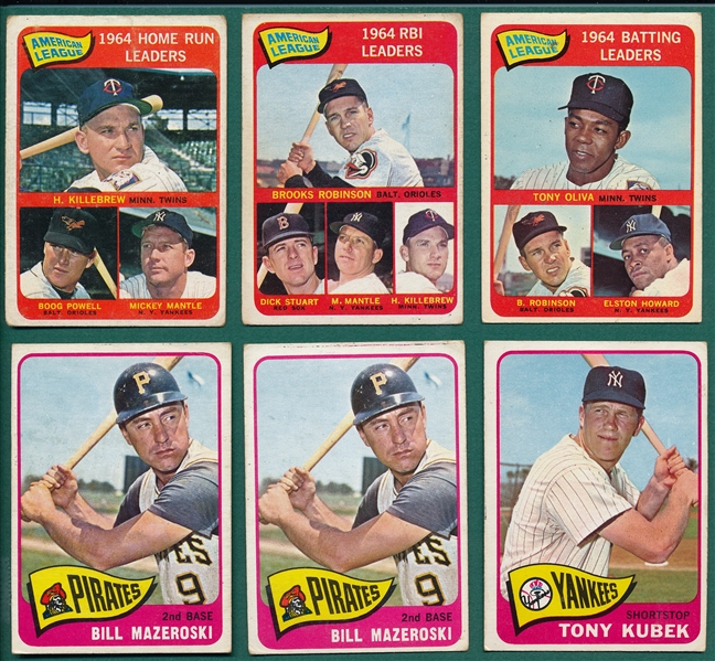 1965 Topps Lot of (118) W/ (2) Mantle Leaders