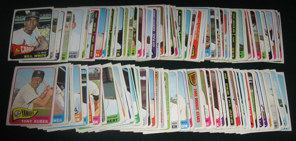 1965 Topps Lot of (118) W/ (2) Mantle Leaders