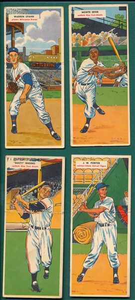 1955 Topps Double Headers Lot of (10) W/ Spahn