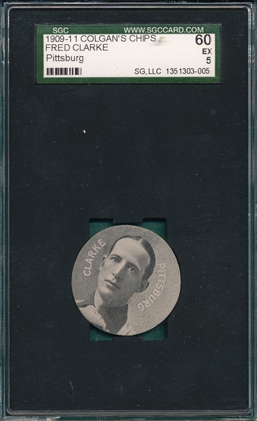 1909-11 Colgan's Chip Fred Clarke SGC 60