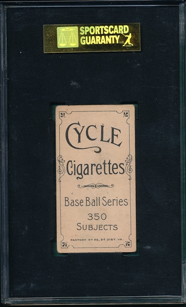1909-1911 T206 Kroh Cycle Cigarettes SGC 50
