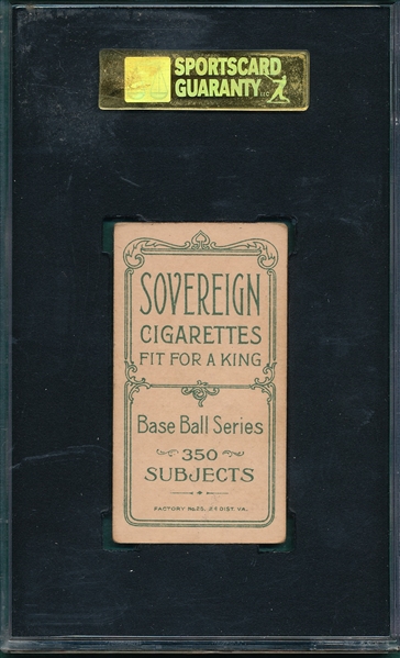 1909-1911 T206 Hallman Sovereign Cigarettes SGC 50