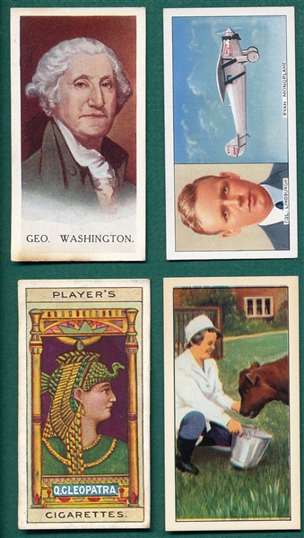 1930s Non Sports Lot of (95) W/ Lincoln, Cleopatra, Lindbergh, George Washington & Amelia Earhart, PSA 8
