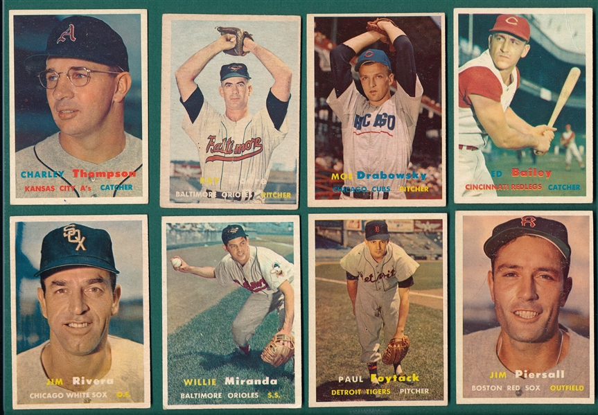 1957 Topps Lot of (14) W/ Snider & F, Robinson, Rookie