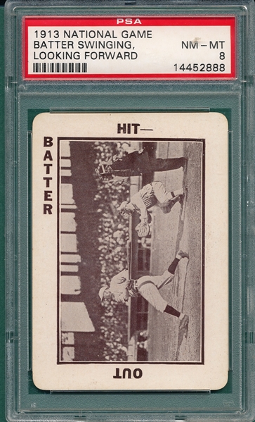 1913 WG5 National Game Batter Swinging, Looking Forward, PSA 8