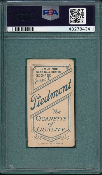 1909-1911 T206 Duffy, Piedmont Cigarettes, PSA 2.5
