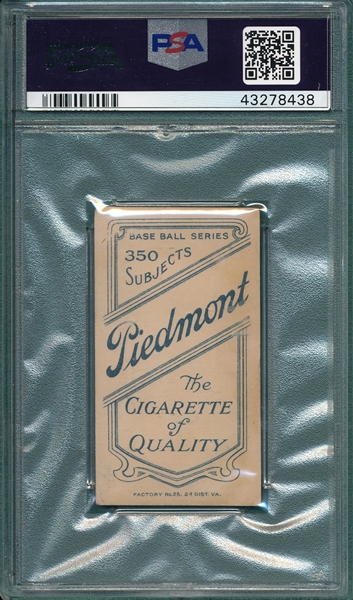 1909-1911 T206 Bresnahan, Bat, Piedmont Cigarettes, PSA 2