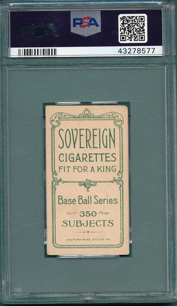 1909-1911 T206 Ferris Sovereign Cigarettes PSA 4