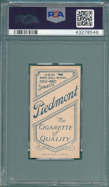 1909-1911 T206 Devore Piedmont Cigarettes PSA Authentic