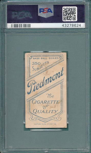1909-1911 T206 Hunter Piedmont Cigarettes PSA Authentic