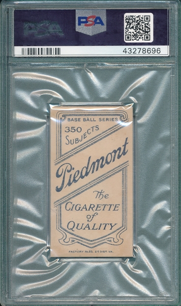 1909-1911 T206 Milligan Piedmont Cigarettes PSA Authentic