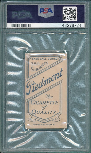 1909-1911 T206 Overall, Portrait, Piedmont Cigarettes PSA Authentic