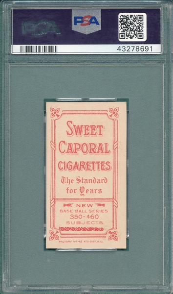 1909-1911 T206 Merkle, Throwing, Sweet Caporal Cigarettes PSA Authentic