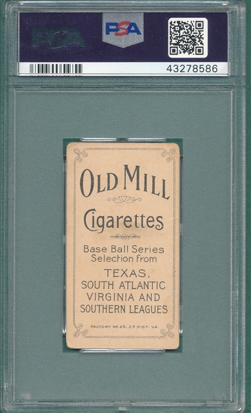 1909-1911 T206 Fritz Old Mill Cigarettes PSA 1.5 *Southern League*