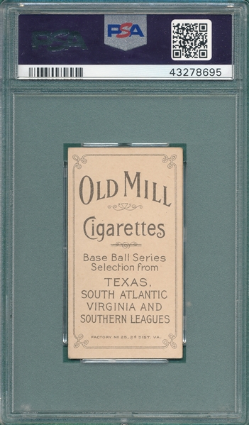 1909-1911 T206 Miller, Molly, Old Mill Cigarettes PSA 2.5 *Southern League*