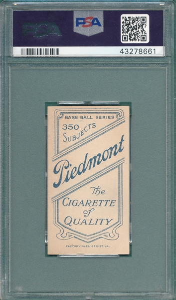 1909-1911 T206 Lentz Piedmont Cigarettes PSA Authentic *Southern League*