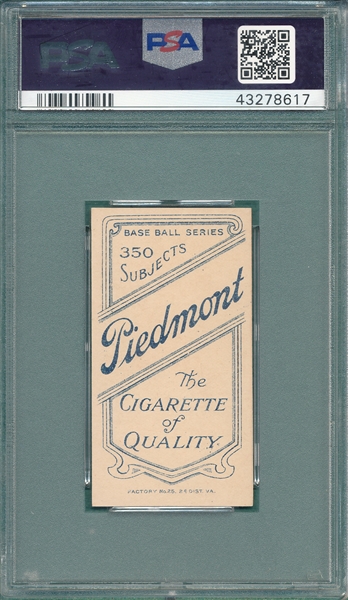 1909-1911 T206 Hooker Piedmont Cigarettes PSA Authentic *Southern League*