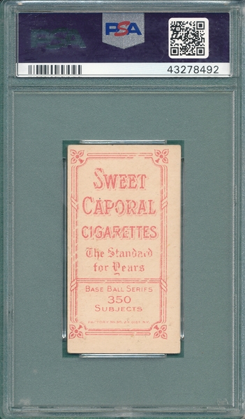 1909-1911 T206 Bliss Sweet Caporal Cigarettes, PSA 2