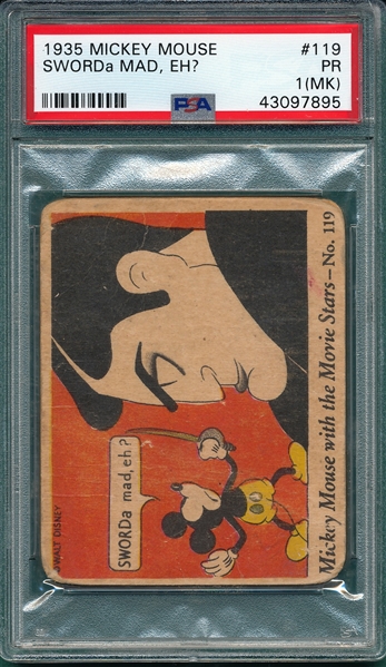 1935 Mickey Mouse #119 Sworda Mad, eh?, PSA 1 (MK) *Hi #*