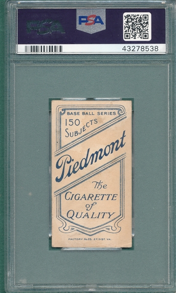 1909-1911 T206 Dahlen, Boston, Piedmont Cigarettes PSA 2 
