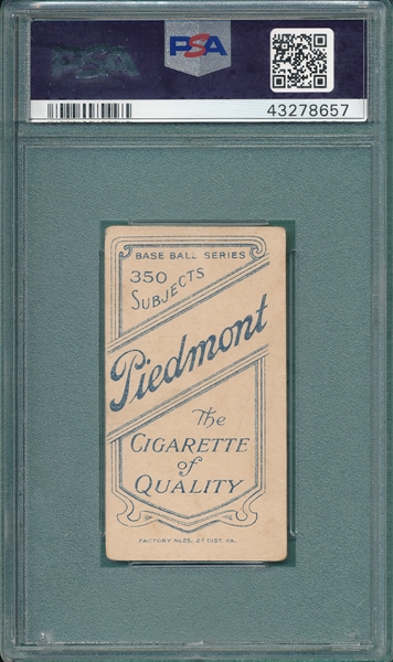 1909-1911 T206 Leach, Portrait, Piedmont Cigarettes PSA 3