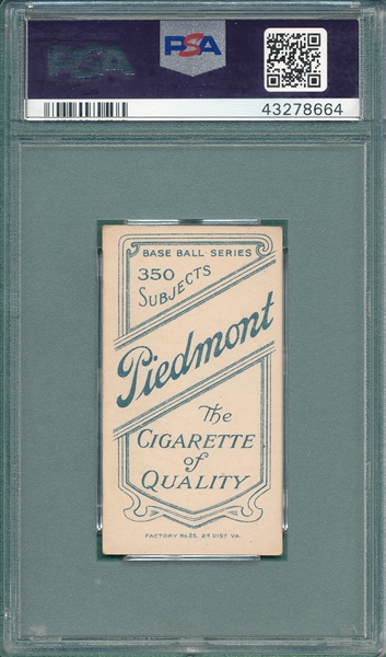 1909-1911 T206 Livingstone Piedmont Cigarettes PSA 3