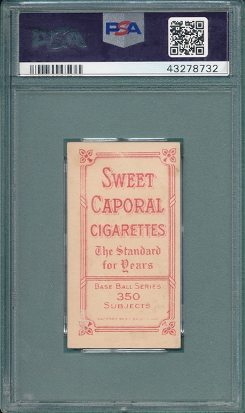 1909-1911 T206 Pelty, Vertical, Sweet Caporal Cigarettes PSA 2.5