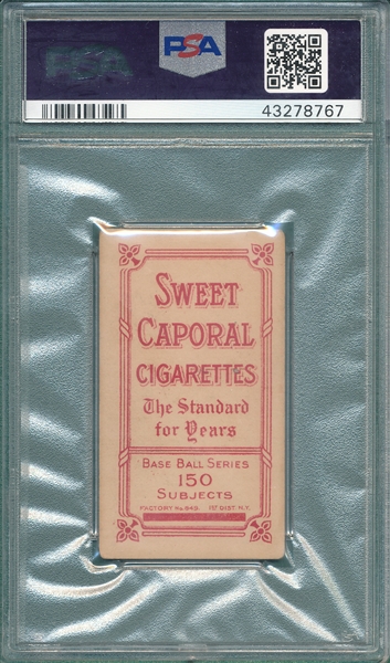 1909-1911 T206 Schmidt, Throwing, Sweet Caporal Cigarettes PSA 2.5