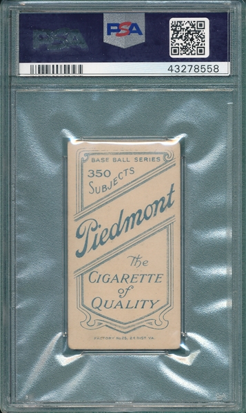 1909-1911 T206 Dougherty, Portrait, Piedmont Cigarettes PSA 3