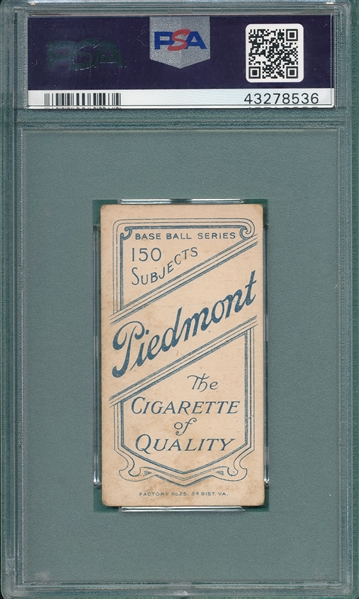 1909-1911 T206 Criger Piedmont Cigarettes PSA 3 