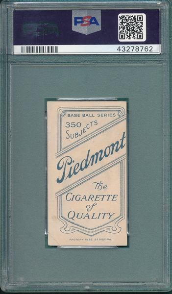 1909-1911 T206 Schlafly Piedmont Cigarettes PSA 3 