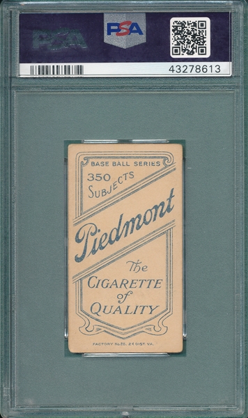 1909-1911 T206 Hoblitzell Piedmont Cigarettes PSA 3.5