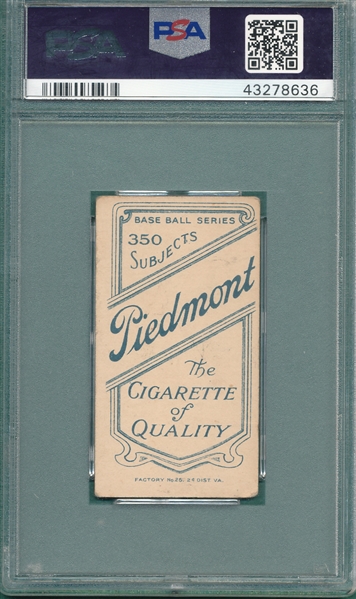 1909-1911 T206 Killian, Portrait, Piedmont Cigarettes PSA 3.5