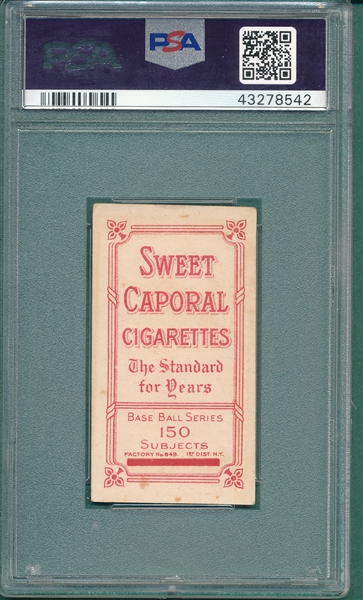 1909-1911 T206 Delehanty, Jim, Sweet Caporal Cigarettes PSA 4