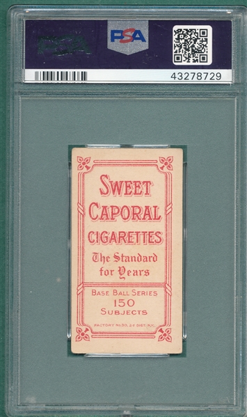 1909-1911 T206 Pastorius Sweet Caporal Cigarettes PSA 4