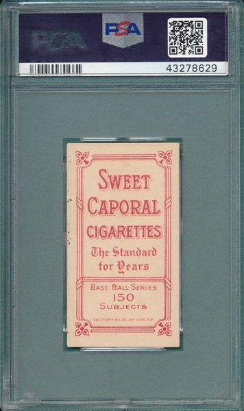 1909-1911 T206 Jones, Tom, Sweet Caporal Cigarettes PSA 6