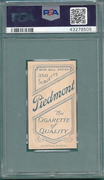1909-1911 T206 Burchell Piedmont Cigarettes PSA 6 