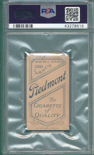 1909-1911 T206 Howard, Del, Piedmont Cigarettes PSA 5
