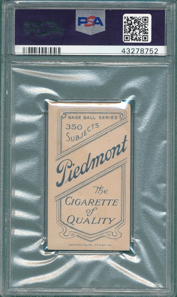 1909-1911 T206 Rhodes, Charlie, Piedmont Cigarettes PSA 5
