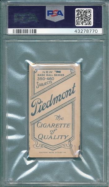 1909-1911 T206 Schulte, Back View, Piedmont Cigarettes PSA 4 (MK)
