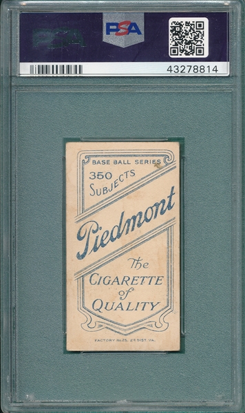 1909-1911 T206 Taylor Piedmont Cigarettes PSA 4 