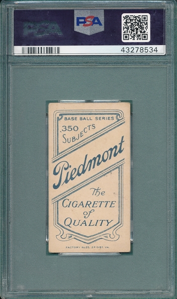 1909-1911 T206 Cravath Piedmont Cigarettes PSA 4.5