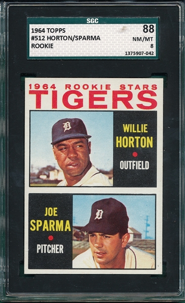 1964 Topps #512 Willie Horton SGC 88 *Rookie*
