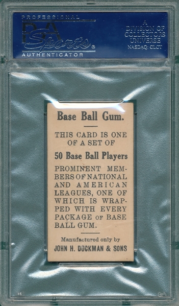 1909 E92 George Gibson Dockman & Sons Gum PSA 5