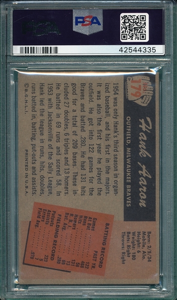 1955 Bowman #179 Hank Aaron PSA 5