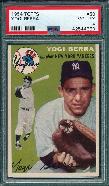 1954 Topps #50 Yogi Berra PSA 4