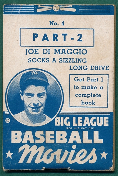 1937 R326 Goudey Joe DiMaggio, Blue, Baseball Movies