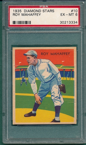 1934-36 Diamond Stars #10 Roy Mahaffey, No Insignia, PSA 6