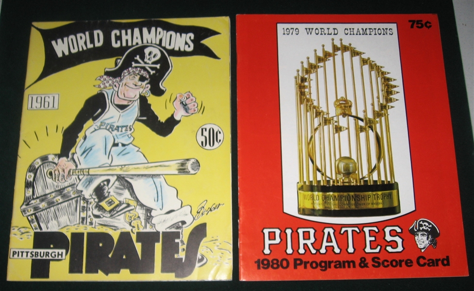 1961 & 1980 Pittsburgh Pirates Programs, Lot of (2)
